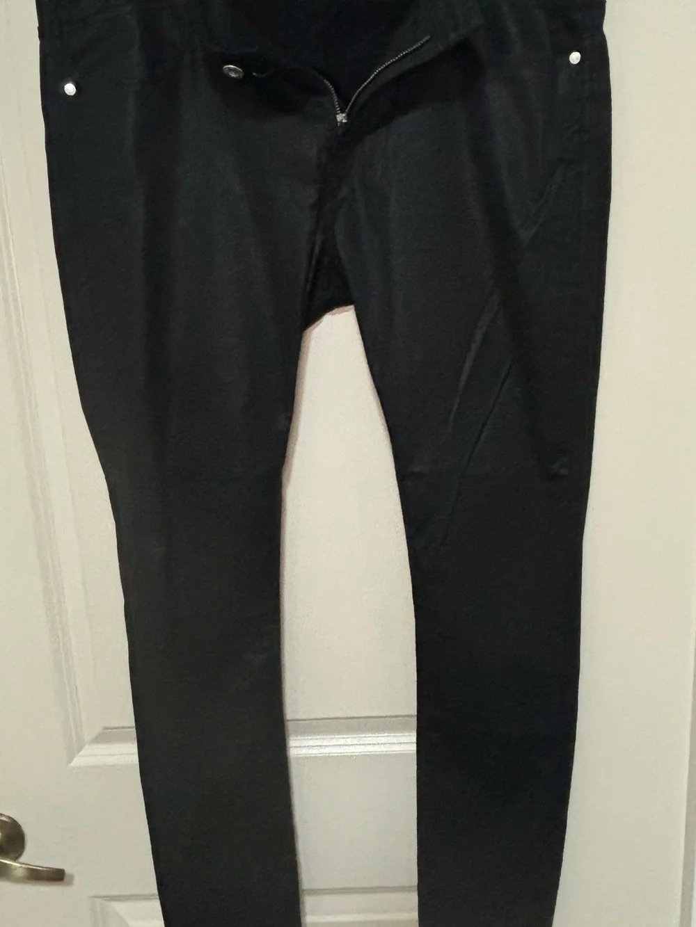 Zara waxed Men's Slim Straight Jeans in Black
